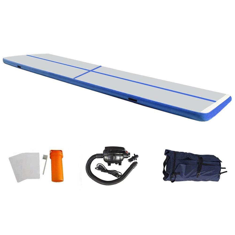 10ft/13ft/16ft/20ft Air Mat Tumble Track Inflatable Gymnastics Tumbling Track Mat with Electric Air Pump for Cheerleading/Practice/Beach/Park/Home use