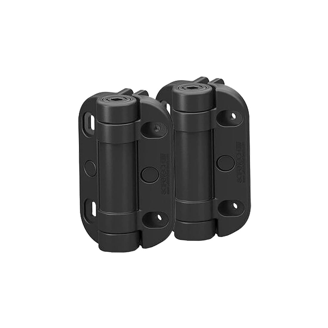 Safetech Hardware Heavy Duty Self Closing Gate Hinges, Tension Adjustable Outdoor Hinges Heavy Duty Spring Loaded Hinge for Metal Wood Aluminum, PVC, Vinyl Gates up to 187lbs (MegaKlik SHH-135 Black)