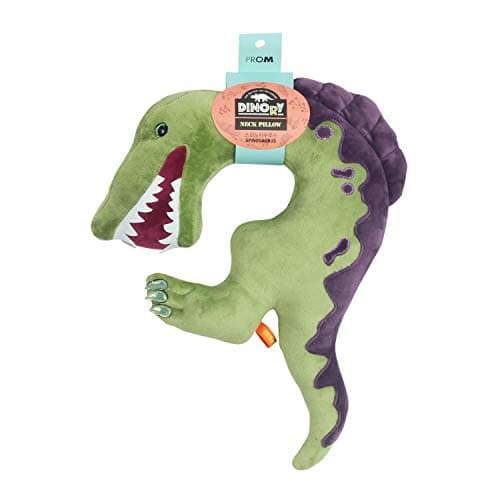 Helloprom Neck Pillow for Traveling (Dinosaur Spinosaurus) - Airplane & Road Trip Essentials - Neck, Chin Support - 100% Polyester Filling, a Cuddly Plush-Like Neck Pillows Companion