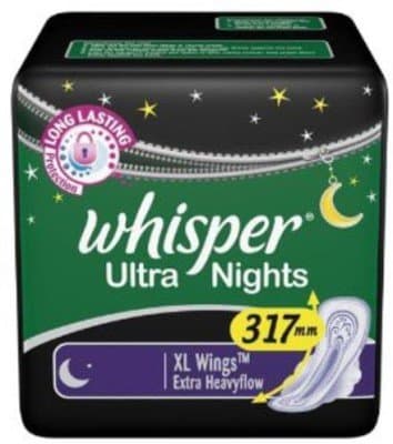 Whisper Ultra Night XL Wings Sanitary Pad (Pack of 15)