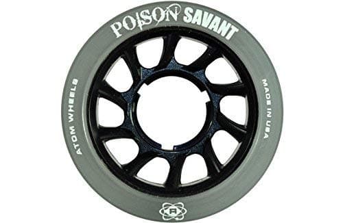 Atom Poison Savant Skate Wheels for Perfect Speed and Control, 84A 59mm x 38mm, Black, Set of 8