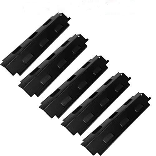 SUONA PT-72 Gas Grill Replacement Parts for Charbroil 6 Burner, Kenmore, Master Chef, Master Forge GD4825, Porcelain Steel Heat Shield/Tent, BBQ Cover Flame Tamer, 14 5/8 x 4 1/4 inch 5 Pack