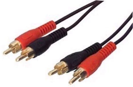 2 x RCA/Phono Plugs to 2 X RCA/Phono Plugs GOLD 5 Mtr