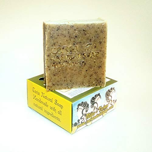 Caria Natural Soap Rosemary Overload Soap Bar with Mint and Olive Oil. Refreshing and moisturising face body hair wash. Handmade in Turkey (1 bar)