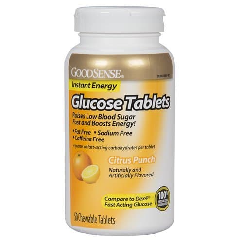 GoodSense Glucose Tablets, Citrus Punch, 50 Count