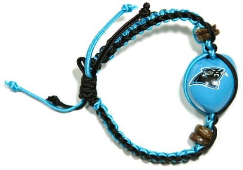 Style Pasifika NFL Carolina Panthers Go Nuts Kukui Nut Macrame Bracelet