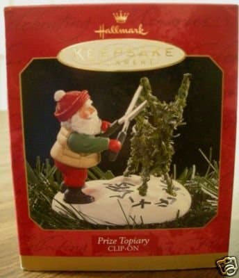 1997 Santa Prize Topiary "Clip On" - Hallmark Keepsake