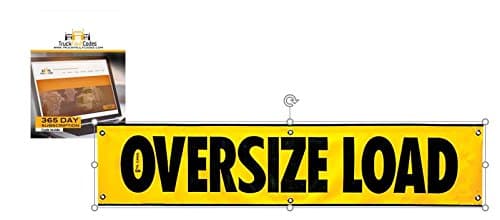 18 X 84 Oversize Load/Wide Load 2 Sided Vinyl Banner with 12 Month License to TruckFaultCodes