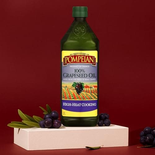 100% Grapeseed Oil, Light and Subtle Flavor, Perfect for High-Heat Cooking, Deep Frying and Baking, 24 FL. OZ., Pack of 6
