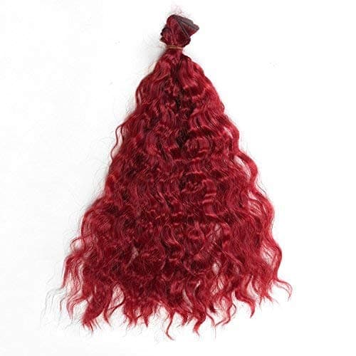 25cm*100cm DIY High-temperature Wire Red Wool roll Hair row for BJD / Blythe /Barbie Doll Wigs