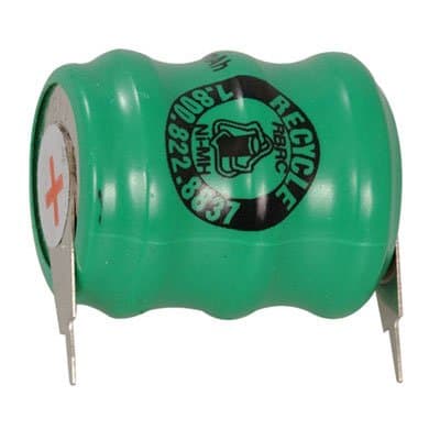 Battery,NIMH,3.6V,80MAH,2 PINS,STD 14-16HRS@8MA,6HRS@16MA