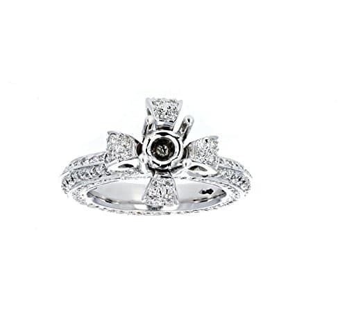 Engagement Setting Ring, 18Kt White Gold Diamond Engagement Setting Ring