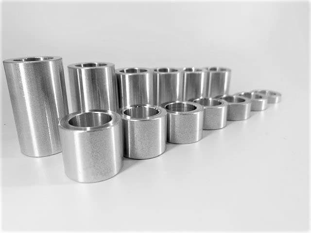 Wheel Axle Spacer Kit I.D. 1" (1.00) - O.D. 1-1/2" (1.50) - 13 Spacers Machined Finish