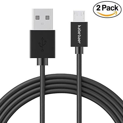 Micro USB Cable, Kabe Baer Premium Durable High Speed Sync & Charging Cables (2-Pack 3.3ft x 2) for Samsung, HTC, Nokia, Android, Camera, MP3, MP4 and More