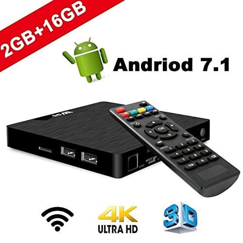 Android TV Box, Newest Zamtronics Premium Quality W95 Amlogic Quad Core A53 ARM Cortex 2GB RAM 16GB ROM Android 7.1 HD 4K WIFI Dual Band HDMI 2.0 AV Smart TV Media Player Box