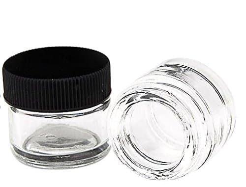 High Quality Glass Concentrate Jars (12 Empty Jars) - Air Tight Medical Marijuana Cannabis Concentrate Containers