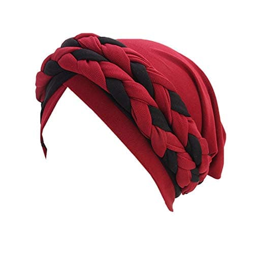 Islamic Prayer Turban Hats Muslim Turban Inclusive Cap Women Double Color Hijab Braids Caps