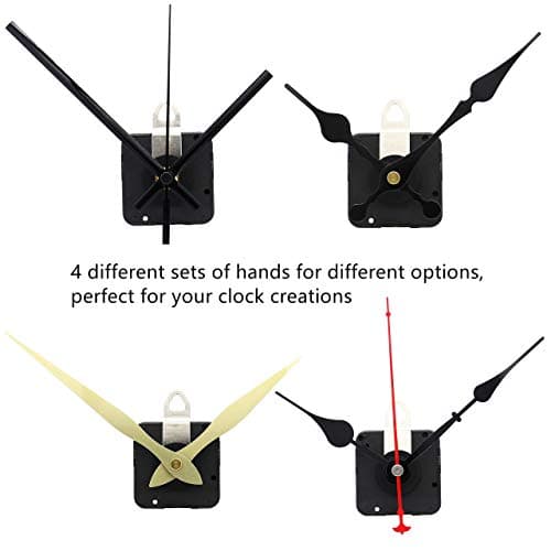 12888 Quartz DIY Wall Clock Movement Mechanism Repair Parts Replacement Kit Sweep Silent Movement,13mm (1/2 Inch ) Maximum Dial Thickness, 23mm (29/32 Inch ) Total Shaft Length.(Black Hand)