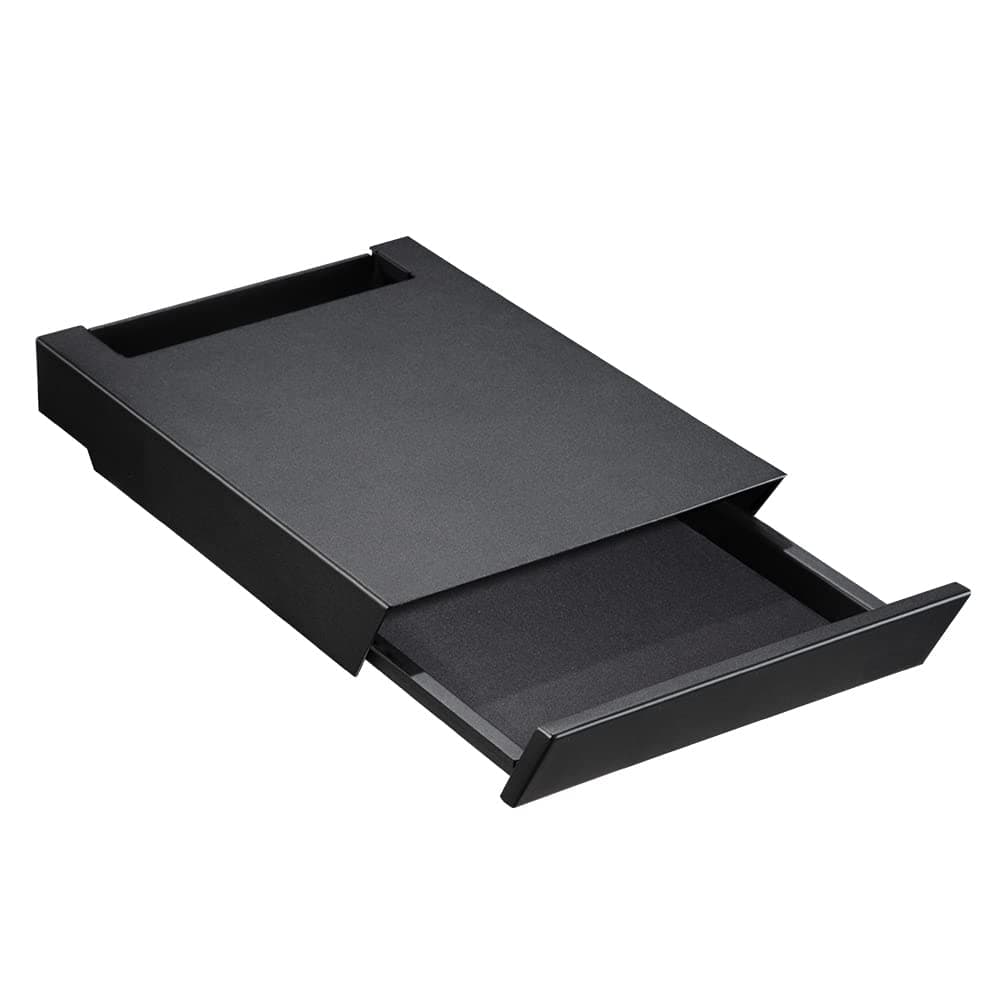 WALL Video Game Console Shelf with Storage Drawer for TV Stand V2/V2 CASTER/V3/V5 Models | Satin Black