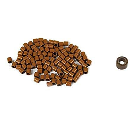 2 mm Auburn Brown Color Small Copper Tubes Beads Links Locks Nano Micro Rings for I Tipped Human Hair Extensions