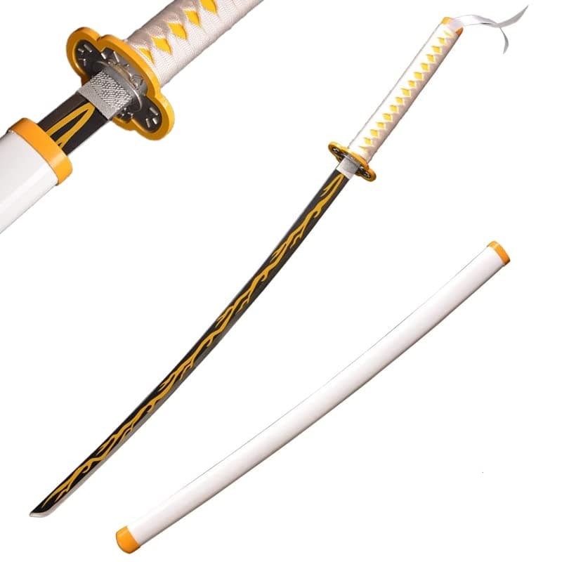 Sword Valley Demon Series Anime Sword - Slayers Katana｜40.9" Length｜Anime Original Texture Carbon Steel Blade Carving Symbol｜Non-Slip Grip｜for Cosplay & Display