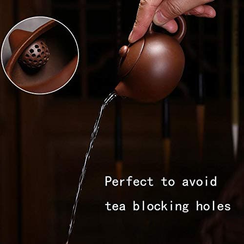 JIKAN Chinese Yixing Genuine Black Clay Zisha Shipiao Pot Infusers Loose Tea Purple (Purple+)