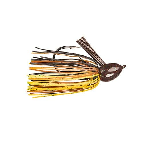 Strike King Lures Hack Attack Fluoro 5/0 Hook 1/2 oz Black/Brown Amber Flipping Jig (Per 1)