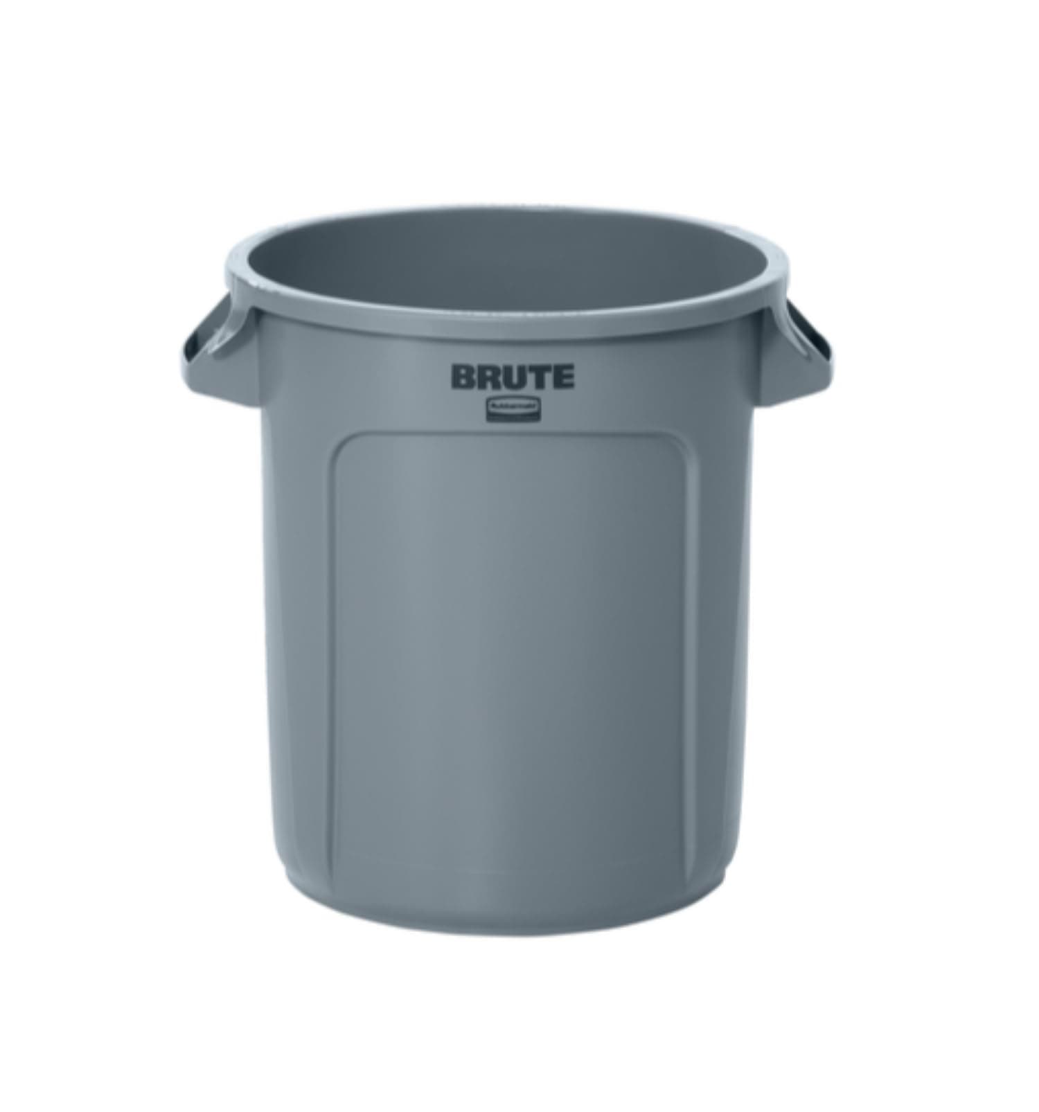 BRUTE Heavy-Duty Round Trash/Garbage Can, 10-Gallon, Gray, Outdoor Waste Container for Landscapers/Construction/Restaurants/Office/Warehouse/Commercial Environments
