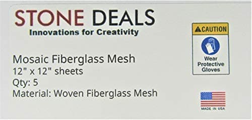 Mosaic Mesh for Back Mounted Tile 12" x 12" (Five Sheets) Non Sticky