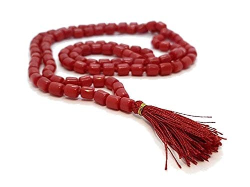Genuine Tibetan Red Fossil Coral 108+1 Tube Beads Full Japa Mala Worry Beads Prayer Beads Necklace Meditation Yoga Jap Mala Reiki