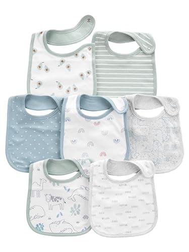Simple Joys by Carter's Unisex Kids 7-pack Teething Bibs Winter Accessory Set (pack of 7)