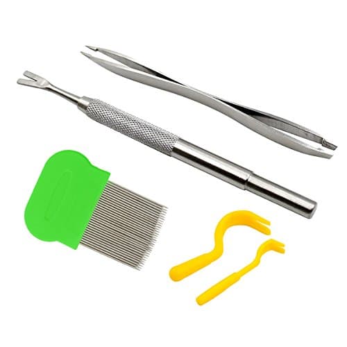 TANJILI Tick Remover, Tick Twister and Puller Removal Tool Set for Dogs, Cats, Horses and Humans - 5 Sets The Smart and Safe Way to Remove Ticks from Pets - Removes Ticks and Fleas Easily.