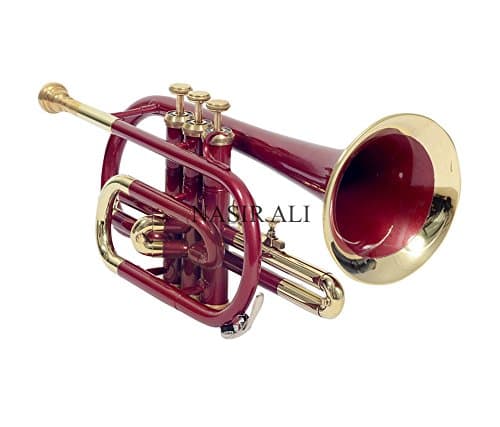CORNET Bb PITCH RED COLOR WITH FREE HARD CASE AND MOUTHPIECE FRIENDLY TUNED