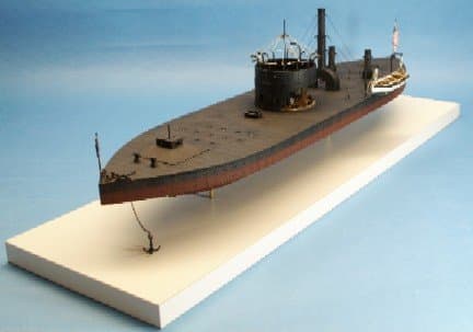 Cottage Industry Models 96008 Uss Monitor John Ericssions Cheesebox On A Raft Union Ironclad Warship - 22 In.