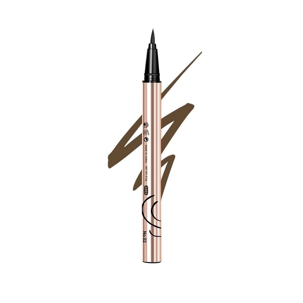 Liquid Eyeliner Waterproof, Long Lasting, Stay All Day Make Up, Oil Free / 1 Count- 0.6g / (Brown)