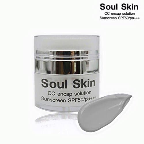 Soul Skin CC encap 9 ing 1 solution sunscreen SPF50/pa+++ [Free Ceramine UV Line Ginkgo Plus Whitening Cream 8.50ml.]
