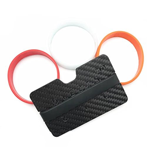 STARIM Minimalist Carbon Fiber Slim Credit Card Case Holder Wallet & RFID Blocking Front Pocket Money Clip Ruler Style