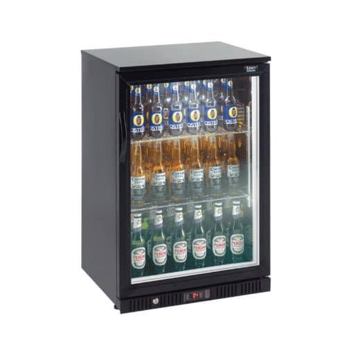 LEC Commercial 444443190 Single Door Back Bar Cooler, ECA approved, Black