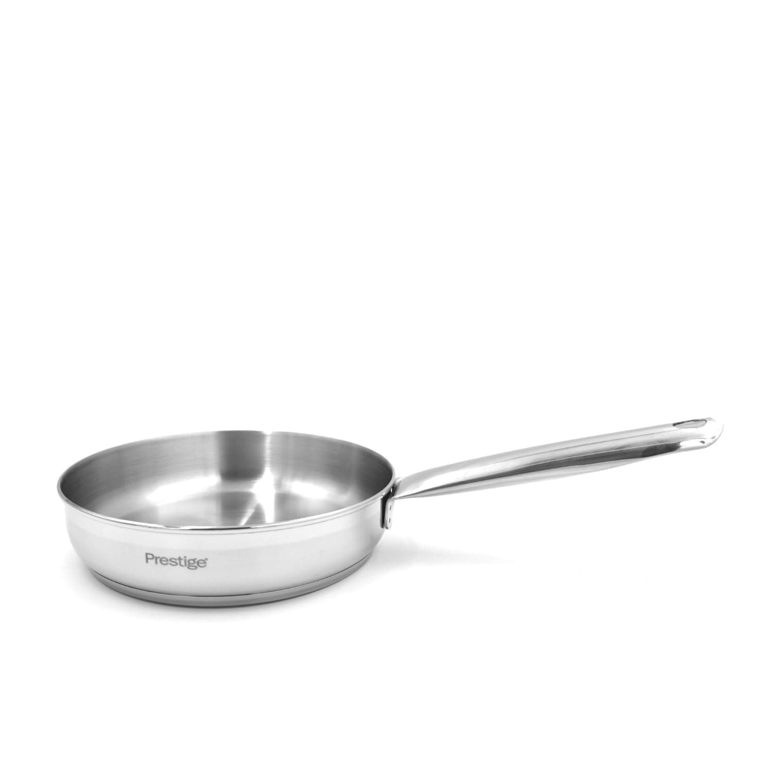 Prestige Infinity Stainless Steel Open Fry Pan 18cm | Induction Compatible Frying Pan | Silver - PR77365