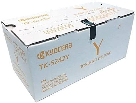 KyoceraGenuine TK-5242Y Yellow Toner Cartridge for ECOSYS P5026cdw and M5526cdw Model Laser Printers (1T02R7AUSV)