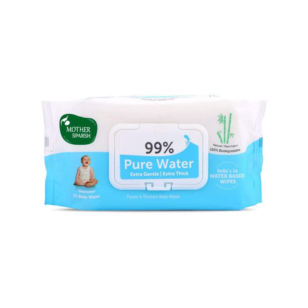 99% Pure Water (Unscented) Baby Wipes (72 Unscented Baby Wipes) - Super Thick Fabric