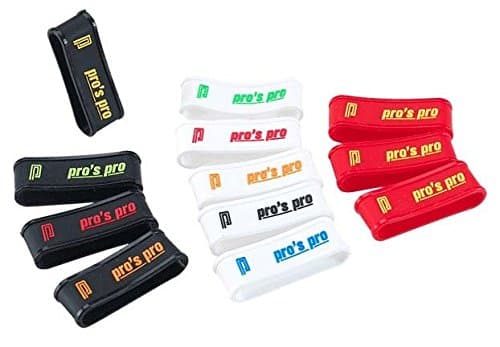 Spro Pro's Pro Finishing Rings Double Colour 12 Pack - To Hold Tennis Grips in Place
