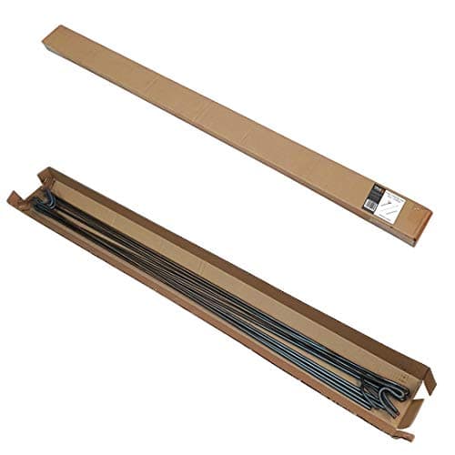 True Products 20 Pack Steel Fencing Pins 1.25m High with Shepherds Crook Head for Temporary Barrier Fencing and Garden Netting
