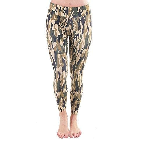 Liquido Active Women's Patterned Yoga Legging Green Soldier Small (Special Offer)-Final Sale