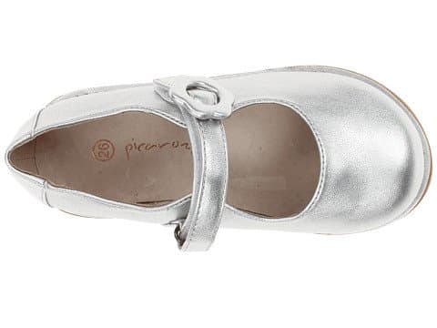 Girls Picaroz - Mod Flower MJ PU Silver Flats 26 (US 9 Toddler) M