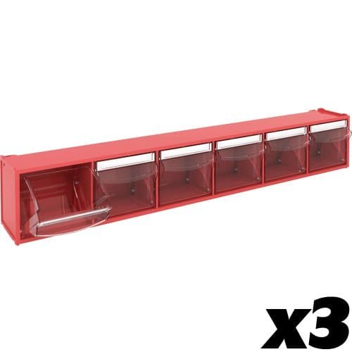 Tilt Box, Modular Van/Garage/Workshop Storage System - 6 Compartment Units PK/3 by Storage Supermarket