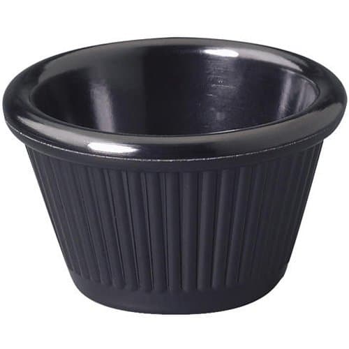 Gessner 2 oz Black Fluted Ramekin (05-0833) Category: Ramekins