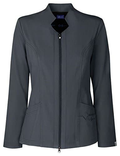 Sapphire Scrubs Women's Melrose Notched Jacket, Black Onyx, 2XL