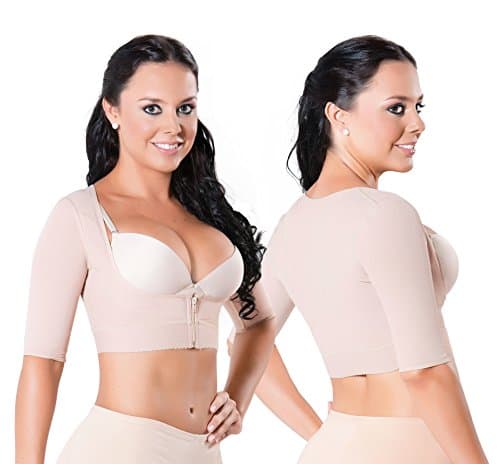 Fajas Mandy Colombian Girdle Shaping Top w Sleeves Back Body Arms Faja Control Brazos y Espalda Post Surgery Ref 5064