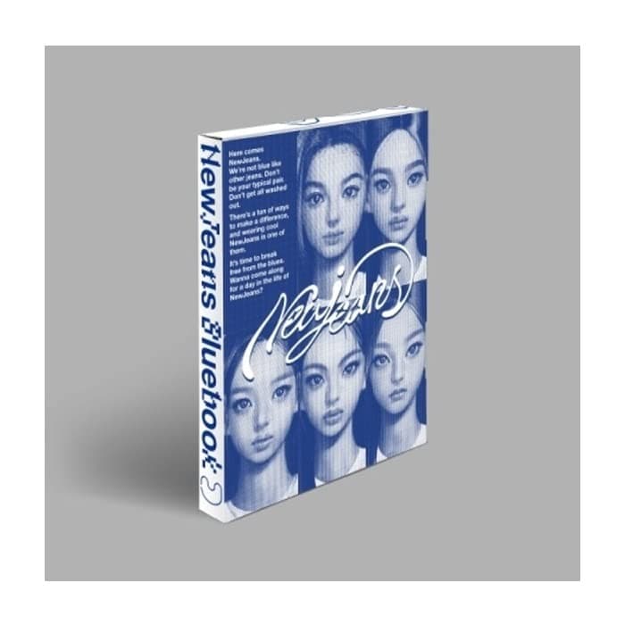 NewJeans New Jeans 1st EP Album Bluebook Version CD+Mini Poster On Pack+Log Book+Pin-up Book+Phoning Manual Book+ID Card+Sticker Pack+Photocard+Tracking Sealed (NEWJEANS Version)